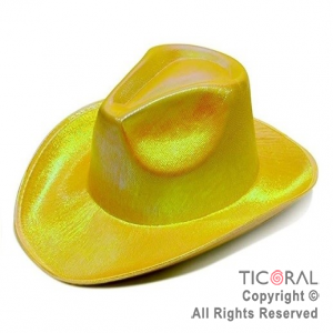 SOMBRERO COWBOY TORNASOLADO AMARILLO x 1
